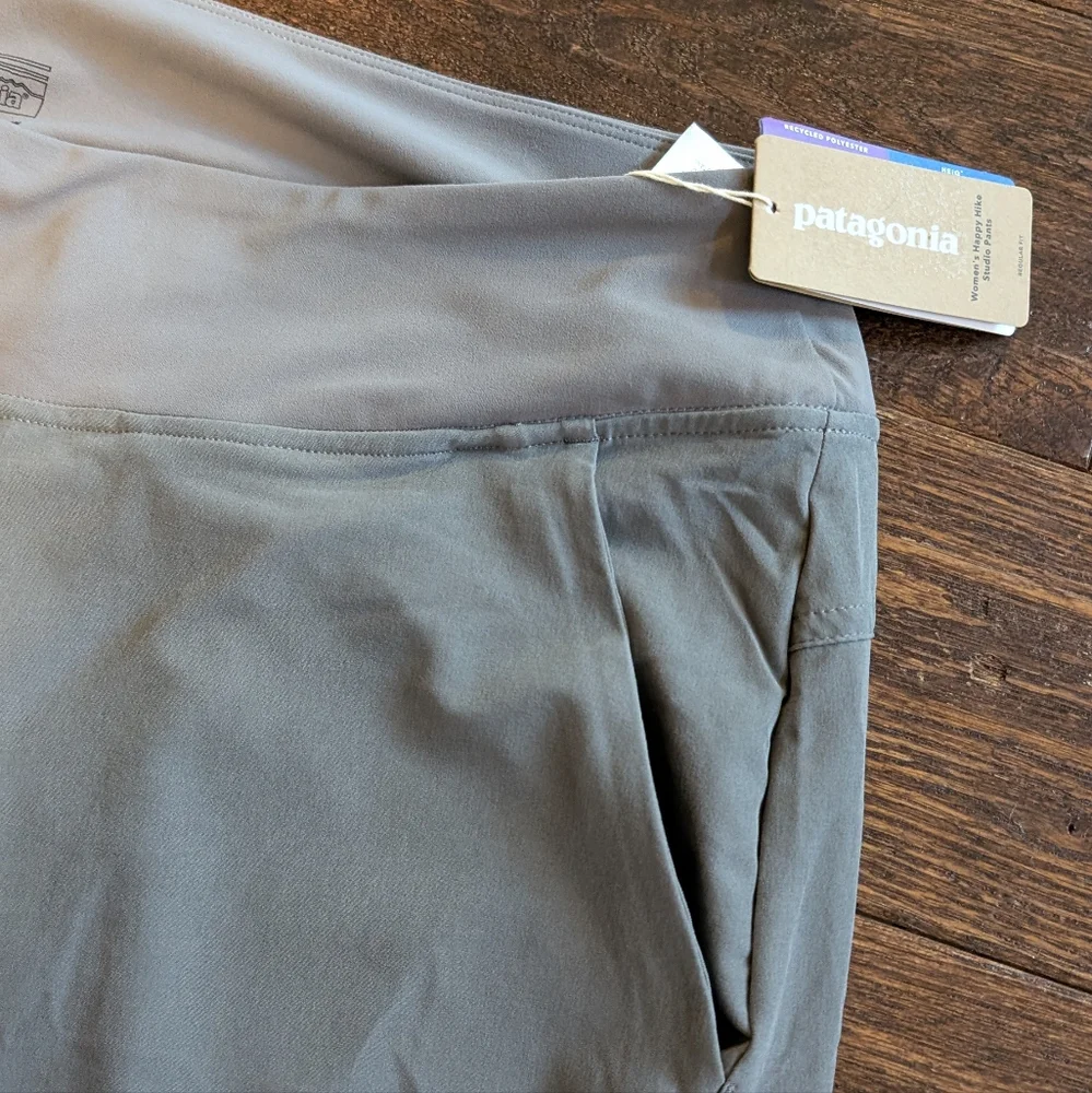 NWT Patagonia Happy Hike Studio Pants in Noble Gray - Picture 2 of 8